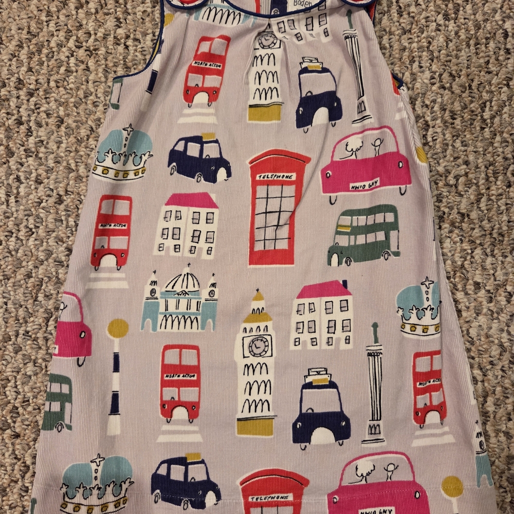 Mini Boden Multicolor London Print Pinnie